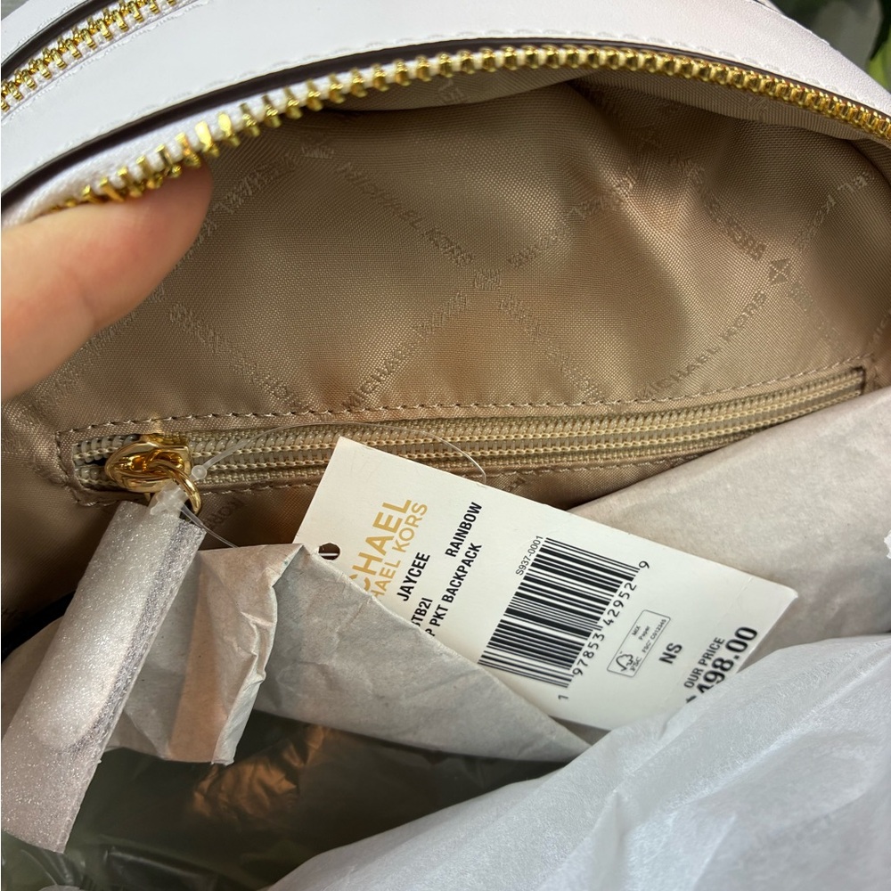 NWT Michael Kors Rainbow Pride Medium Jaycee Backpack - MSRP $498 - Picture 6 of 7